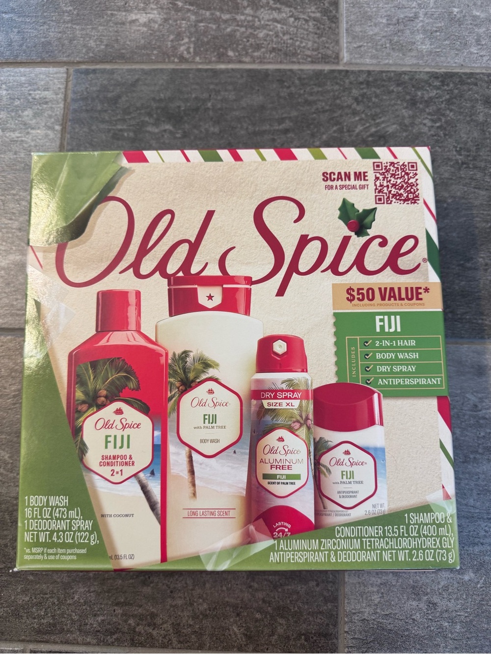 Old Spice Fiji Gift Set, contains 4 items, new